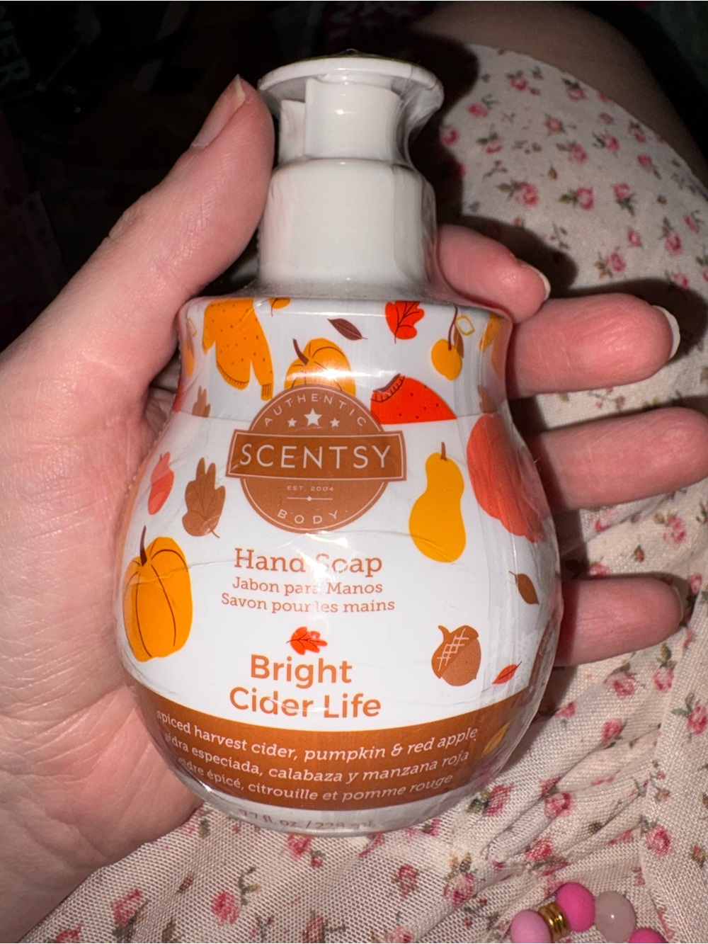 Scentsy Bright Cider Life Hand Soap - White, Orange & Yellow